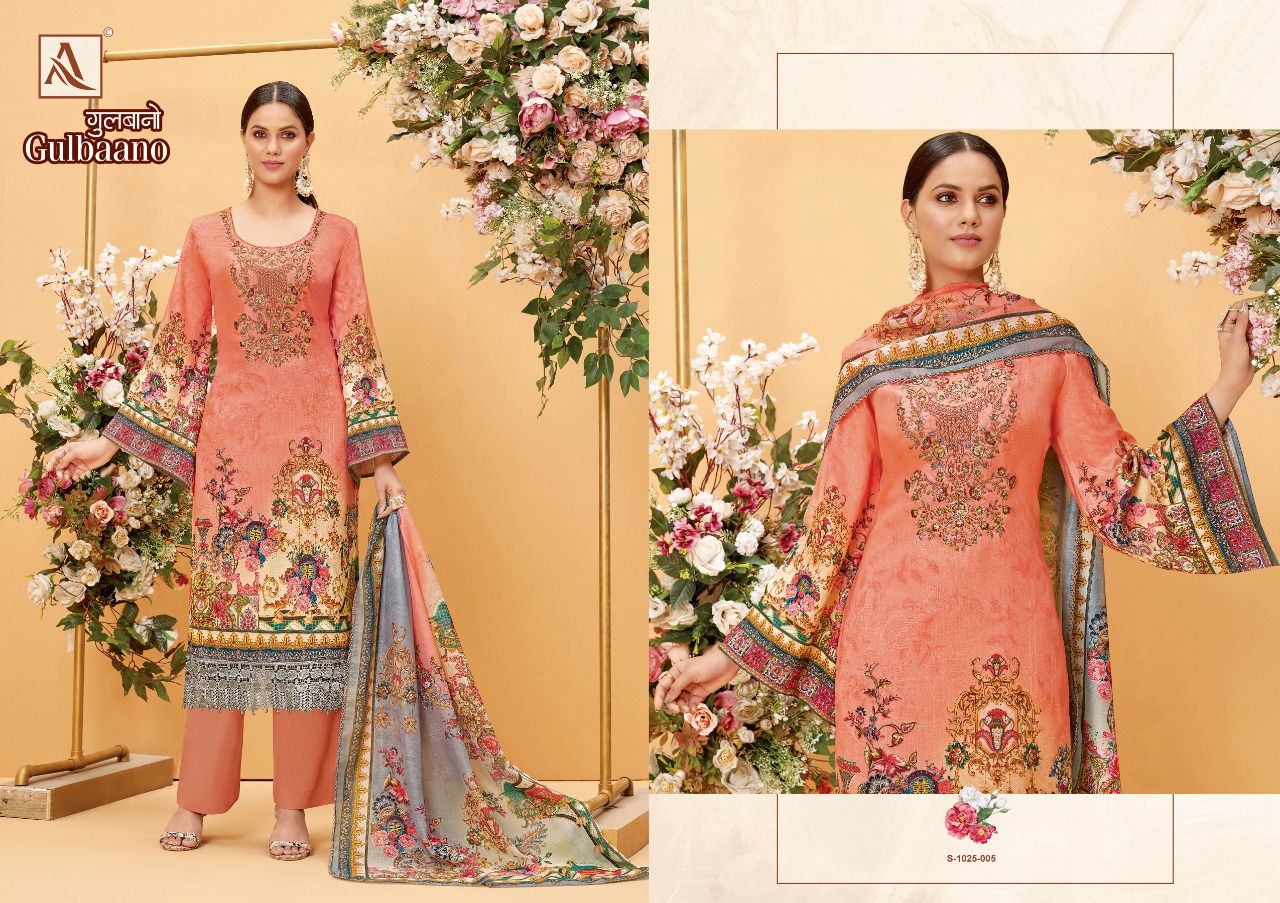 Alok Gulbaano Jam Cotton Printed Fancy Casual Wear Dress Material Collection